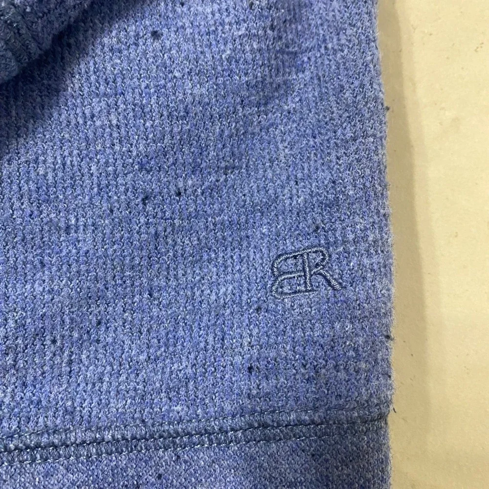 Banana Republic Mens Heathered Blue Crewneck Raglan Sleeve Pullover SweatshirtXL